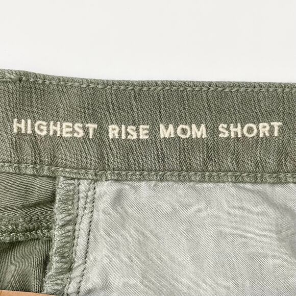American Eagle Green Highest Rise Distressed Mom Shorts - Picture 9 of 11